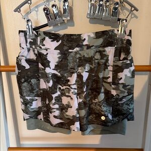 Avia Green and Gray Camouflage Athletic Shorts